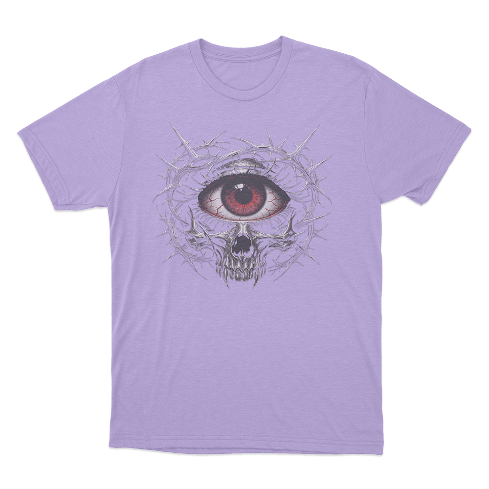 Dark Gothic Face Mirror Print Unisex T Shirt Purple Dark Gothic Face Mirror Print Unisex T Shirt Purple