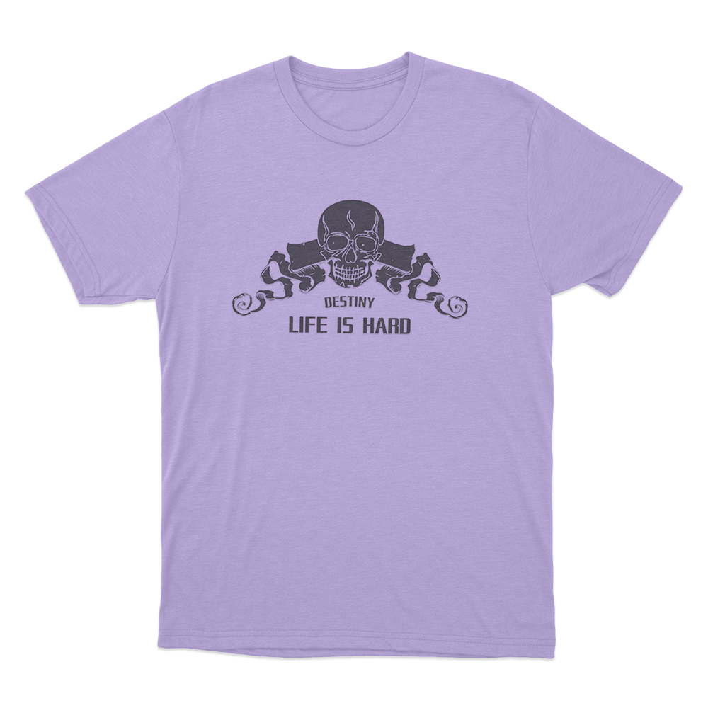 Life Is Hard Skull Print Unisex T Shirt Purple Life Is Hard Skull Print Unisex T Shirt Purple