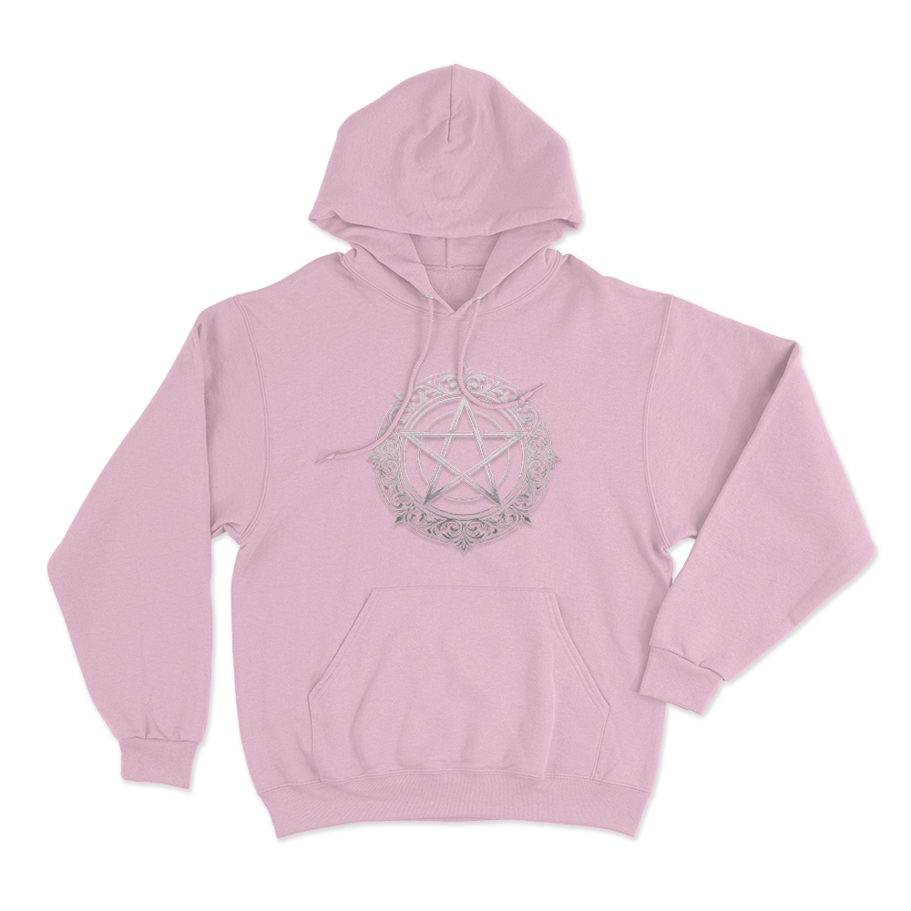 Ornate Pentagram Seal Unisex Hoodie Pink Ornate Pentagram Seal Unisex Hoodie Pink