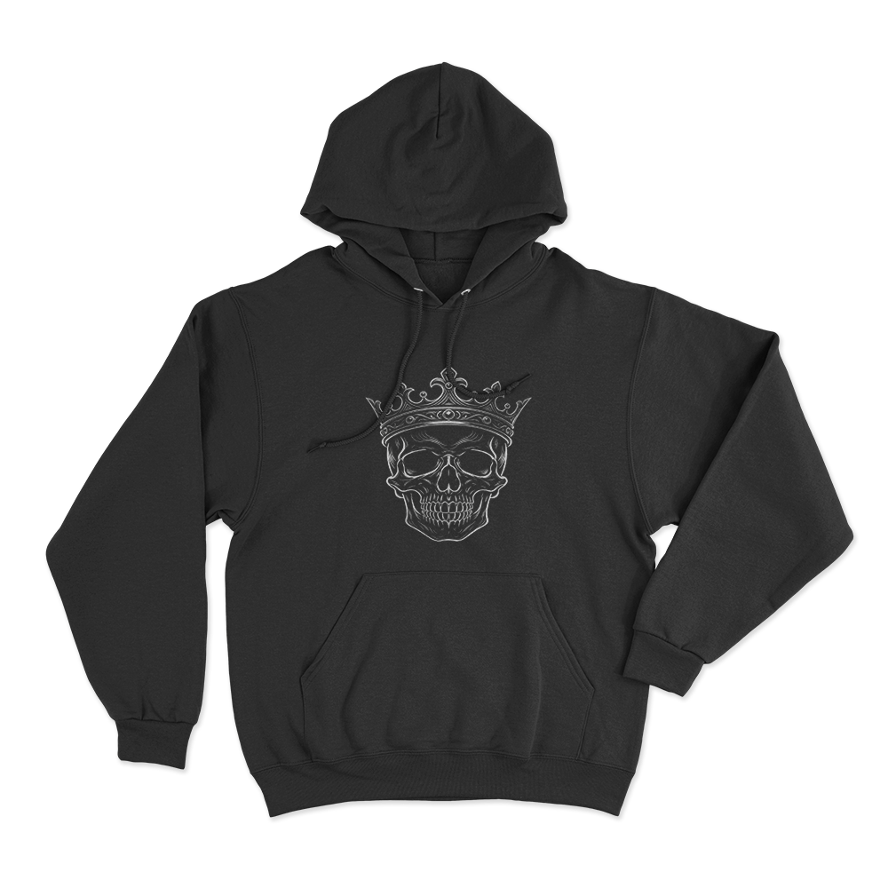 Skull With Crown Unisex Hoodie Black Skull With Crown Unisex Hoodie Black