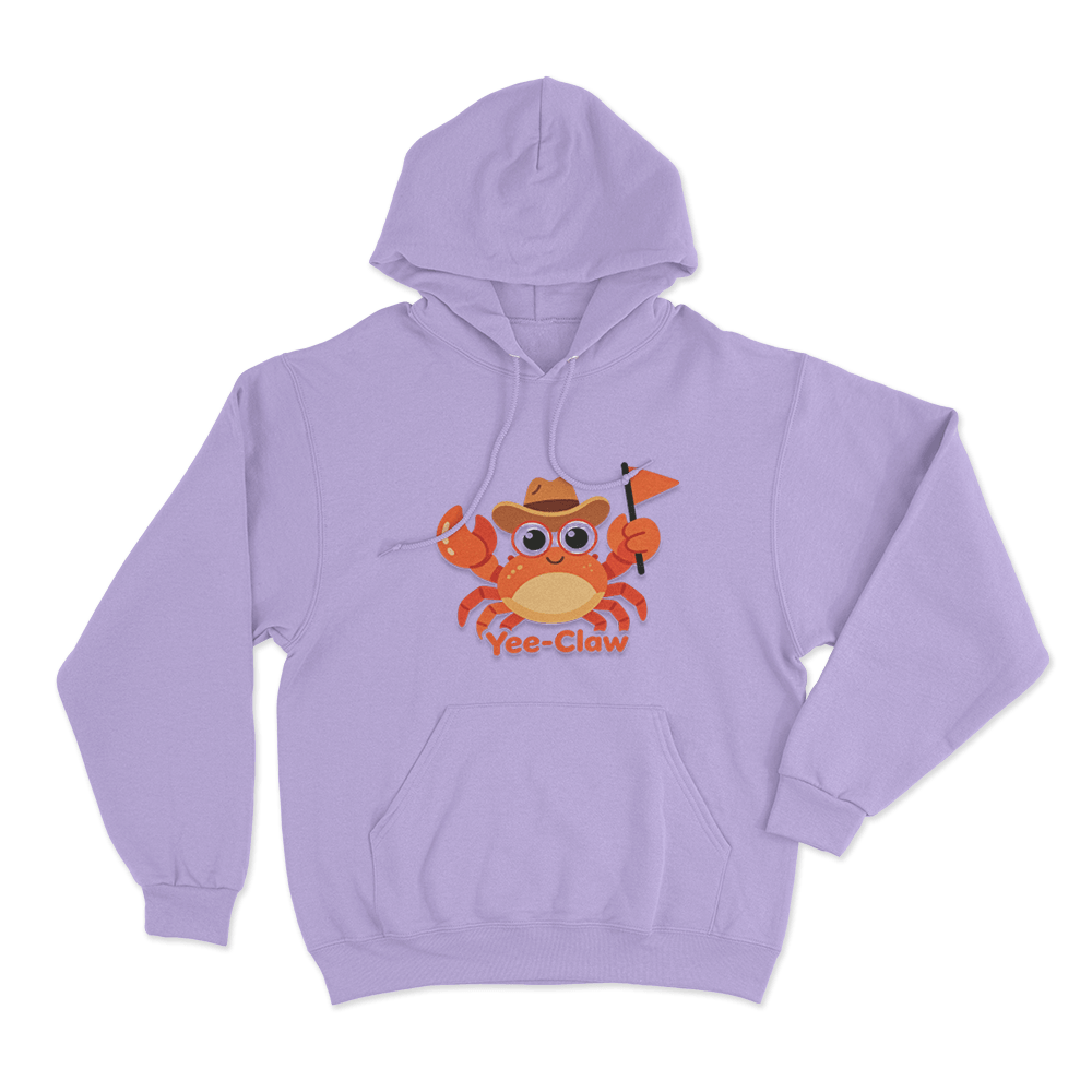 Yee-Claw Cowboy Crab Unisex Hoodie Purple Yee Claw Cowboy Crab Unisex Hoodie Purple