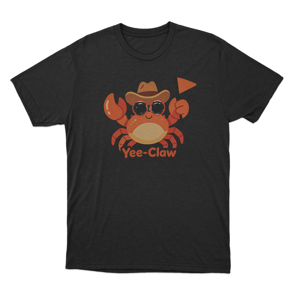 Yee-Claw Cowboy Crab Unisex T Shirt Black Yee Claw Cowboy Crab Unisex T Shirt Black