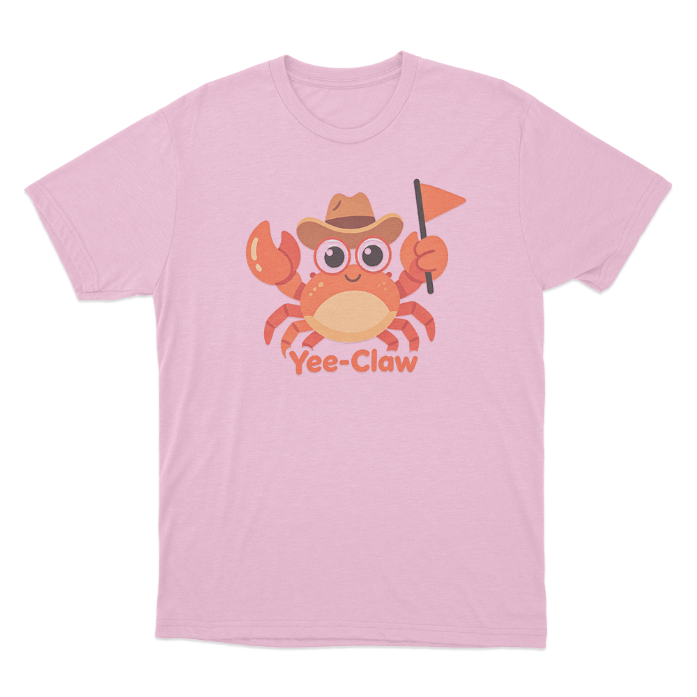 Yee-Claw Cowboy Crab Unisex T Shirt Pink Yee Claw Cowboy Crab Unisex T Shirt Pink