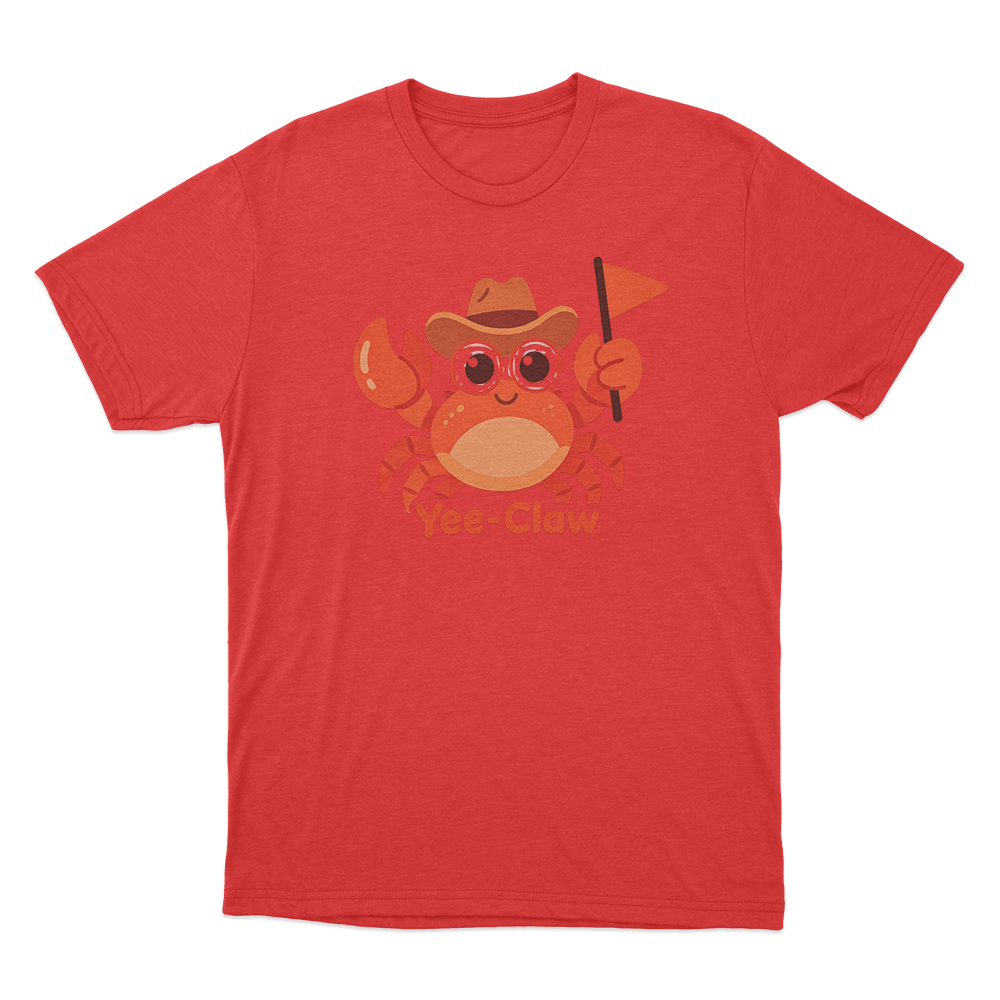 Yee-Claw Cowboy Crab Unisex T Shirt Red Yee Claw Cowboy Crab Unisex T Shirt Red