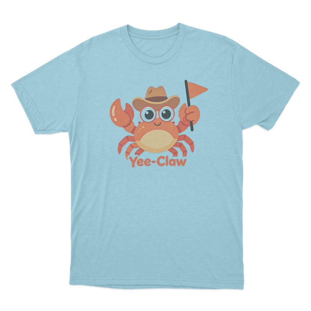Yee-Claw Cowboy Crab Unisex T Shirt Sky Blue Yee Claw Cowboy Crab Unisex T Shirt Sky Blue