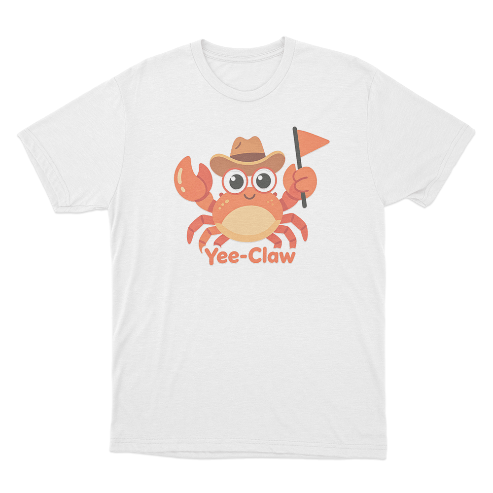 Yee-Claw Cowboy Crab Unisex T Shirt White Yee Claw Cowboy Crab Unisex T Shirt White